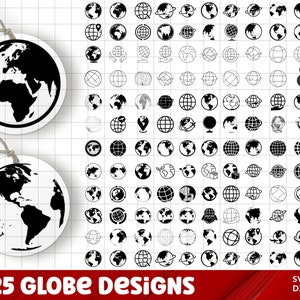 Globus SVG Bundle , Globus PNG Bundle , Globus Clipart , Globus SVG geschnittene Dateien für Cricut , Globus Silhouette , Welt Globus SVG Datei , Planet svg