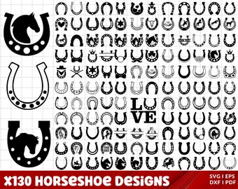 Horse Shoe SVG Bundle, Horse Shoe PNG Bundle, Horse Shoe Clipart, Horse Shoe SVG Cut Files for Cricut, Horse Shoe Silhouette, Horseshoe Svg