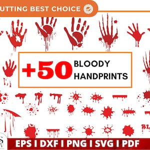 Bloody Handprint Svg, Blood Splatter Svg, Blood Drip svg, Blood svg, True crime svg, Serial splatter svg, Handprint Svg Silhouette Vektor