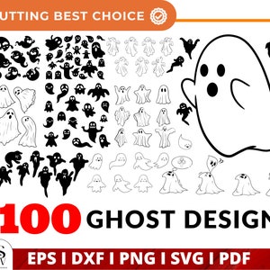 Ghost SVG Cut File For Cricut or Silhouette, Ghost svg bundle, Scary Ghost svg, Ghost SVG, Ghosts svg, Halloween Svg, Halloween Silhouette.