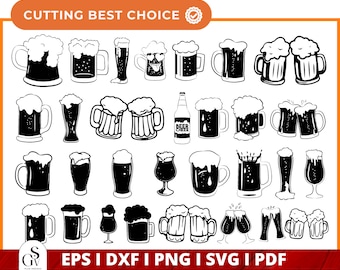 BEER SVG BUNDLE, Beer Clipart Bundle, Beer Cheers Svg, Beer Svg, Celebrate Svg, Cheers Svg, Beer Mugs Svg, Drinking Svg, Beer Svg for Cricut