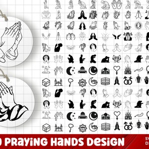 Praying Hands SVG Bundle, Praying Hands PNG Bundle, Praying Hands Clipart, Praying Hands SVG Cut Files for Cricut, Praying Hands Svg Png