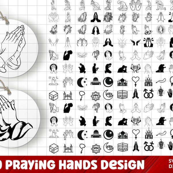 Praying Hands SVG Bundle, Praying Hands PNG Bundle, Praying Hands Clipart, Praying Hands SVG Cut Files for Cricut, Praying Hands Svg Png