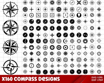 Compass SVG Bundle, Compass PNG Bundle, Compass Clipart, Compass SVG Cut Files for Cricut, Compass Rose Svg File , Nautical Compass Svg