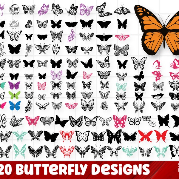 Schmetterling SVG Bundle - Schmetterling PNG Bundle - Schmetterling Clipart - Schmetterling SVG geschnitten Dateien für Cricut, Schmetterling Silhouette, Schmetterling Vektor