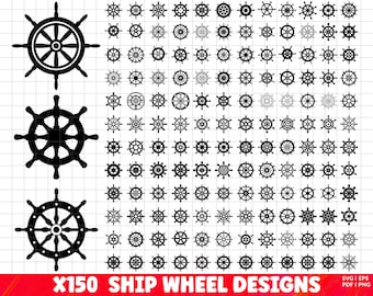 Ships Wheel SVG Bundle, Ships Wheel PNG Bundle, Ships Wheel Clipart, Ships Wheel SVG Cut Files Cricut, Nautical Svg, Captains Wheel Svg.