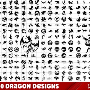 Drache SVG Bundle, Drache PNG Bundle, Drache Clipart, Drache SVG geschnitten Dateien für Cricut, Drache Silhouette, Drache geschnitten Dateien, Drache Logo