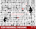 BASEBALL SVG Bundle, BASEBALL Svg Cut Files, Baseball Clipart, Baseball Silhouette, Softball Svg, Baseball Bat Svg, Baseball Stitches Svg.