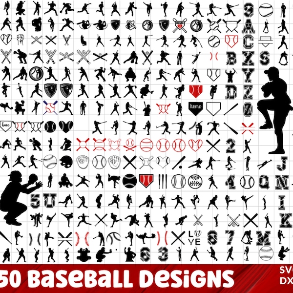 BASEBALL SVG Bundle, BASEBALL Svg Cut Files, Baseball Clipart, Baseball Silhouette, Softball Svg, Baseball Bat Svg, Baseball Stitches Svg.