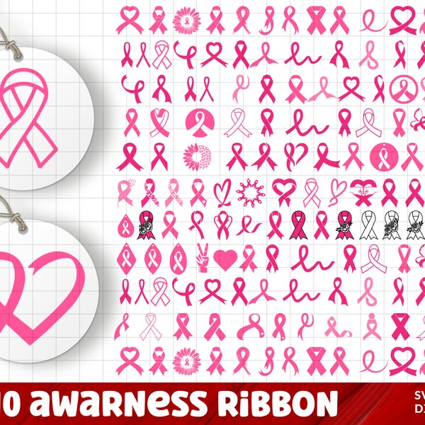 Awareness Ribbon SVG, Ribbon Vektor, Cancer Awareness Ribbon Png, Pink Cancer Ribbon SVG, Brustkrebs SVG, Awareness Ribbon SVG Bundle