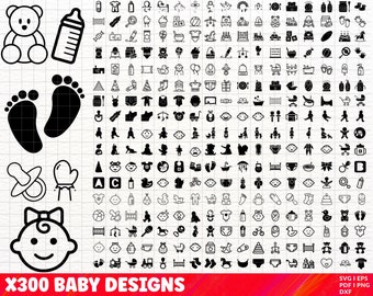 Baby SVG Bundle, Baby PNG Bundle, Baby Clipart, Baby SVG Schnittdateien für Cricut, Baby Shower SVG, Baby Fußabdrücke SVG, Neugeborenes SVG Bundle