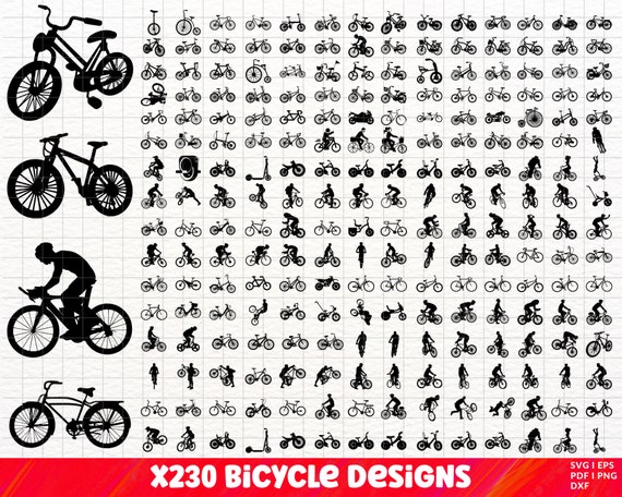 Bicycle SVG Bundle, Bicycle PNG Bundle, Bicycle Clipart, Bicycle SVG Cut Files Cricut, Bike Svg, Bike Clipart, Mountain Bike Svg, Biker svg