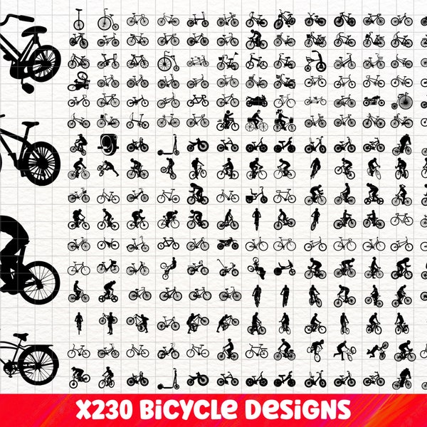 Bicycle SVG Bundle, Bicycle PNG Bundle, Bicycle Clipart, Bicycle SVG Cut Files Cricut, Bike Svg, Bike Clipart, Mountain Bike Svg, Biker svg