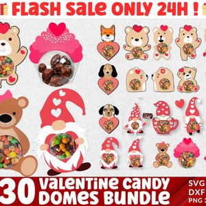 Valentinstag Süßigkeiten Halter, Ornament Geschenk SVG, Wichtel Candy Dome Svg, Candy Dome svg, Party Favor, Stocking Stuffer, Papier Ornament.