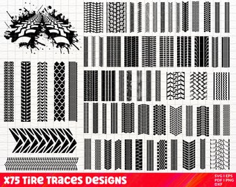 Tire Tracks SVG Bundle, Tire Tracks PNG, Tire Tracks Clipart, Tire Marks Svg, Dirt Marks Svg, Tire Tracks Silhouette, Car Tire Marks Svg