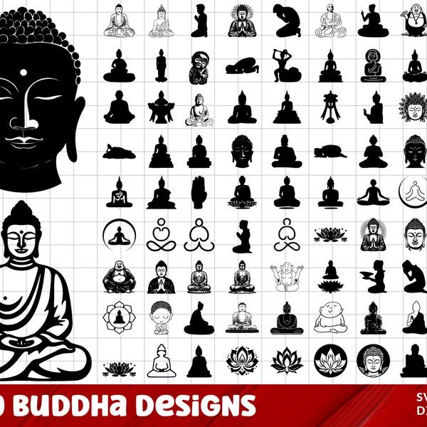 Buddha SVG Bundle, Buddha PNG Bundle, Buddha Clipart, Buddha SVG Cut Files for Cricut, Buddhism Svg Files - Buddha Print - Buddhism Icon