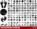 Footprints SVG Bundle, Foot Prints Png Bundle, Baby Feet SVG, Baby Footprint Svg, Feet svg, Baby Birthday Clipart, Cut Files for Cricut