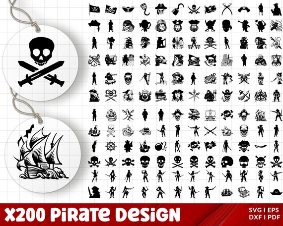 Pirate SVG Bundle, Pirate PNG Bundle, Pirate Clipart, Pirate SVG Cut Files for Cricut, Pirate Silhouette, Pirate Ship Svg, Skull Svg
