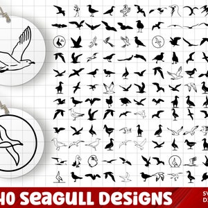 Seagull SVG Bundle , Seagull PNG Bundle, Seagull Clipart, Seagull SVG Cut Files for Cricut, Seagull Silhouette, Sea Gull Svg, Coastal Svg