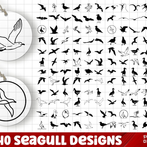 Möwe SVG Bundle, Möwe PNG Bundle, Möwe Clipart, Möwe SVG geschnitten Dateien für Cricut, Möwe Silhouette, Möwe SVG, Küsten svg