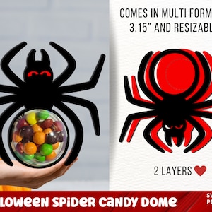 Halloween Candy Dome SVG Bundle, Halloween Candy Holder SVG,  Spider Candy Dome SVG, Chocolate holder svg, Party Favor, Trick or Treat Gifts
