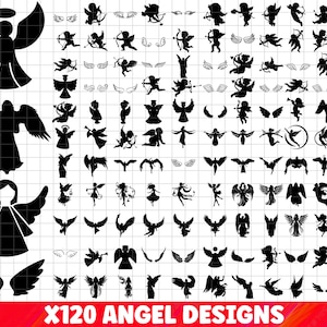 Angel Svg Bundle, Angel PNG Bundle, Angel Clipart, Angel SVG Cut Files for Cricut, Christmas Angels Svg, Christmas Decorations Svg .