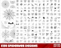 Spider Web SVG Bundle, Spider Web PNG Bundle, Spider Web Clipart, Halloween Svg Cut Files for Cricut, Spider Web Silhouette, Cobweb Svg.