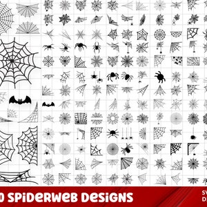 Spider Web SVG Bundle, Spider Web PNG Bundle, Spider Web Clipart, Halloween Svg Cut Files for Cricut, Spider Web Silhouette, Cobweb Svg.