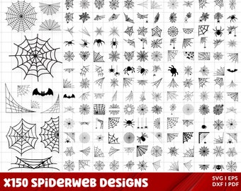 Spider Web SVG Bundle, Spider Web PNG Bundle, Spider Web Clipart, Halloween Svg Cut Files for Cricut, Spider Web Silhouette, Cobweb Svg.