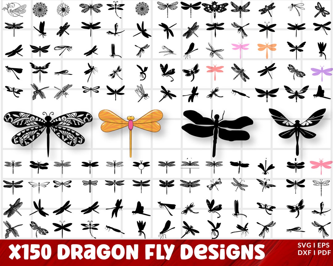 Dragonfly SVG Bundle, Dragonfly PNG Bundle, Dragonfly SVG, Dragonfly ...