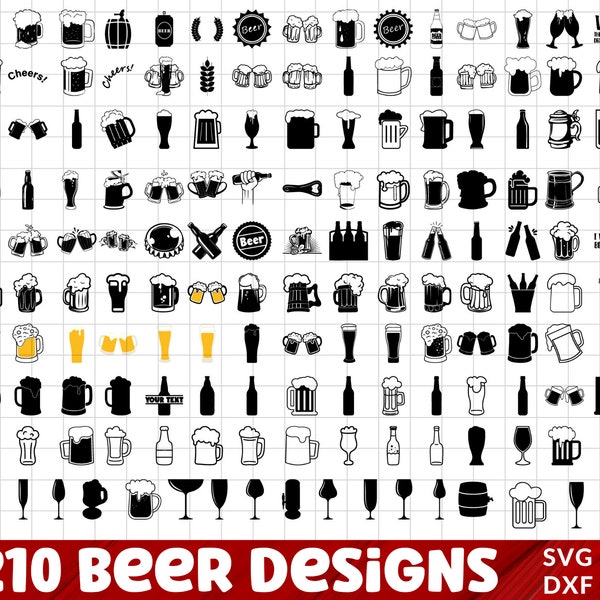 BEER SVG BUNDLE, Beer Clipart Bundle, Beer Svg para Cricut, Beer bottle svg, Beer mugs svg, Alcohol Svg, Craft Beer Svg, Drinking Svg.