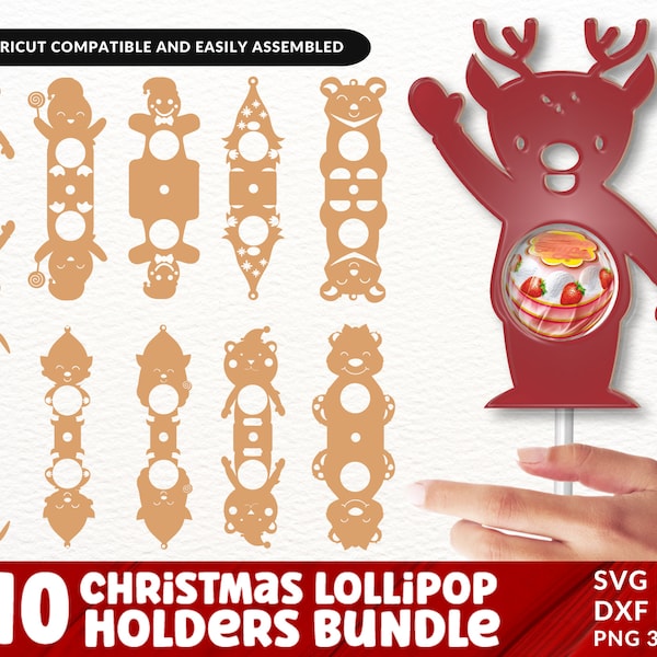 Christmas Lollipop Holder SVG, sucker holder designs, Candy Holder Svg, Christmas Tree Ornaments, Santa Candy Holder, sucker holder designs.