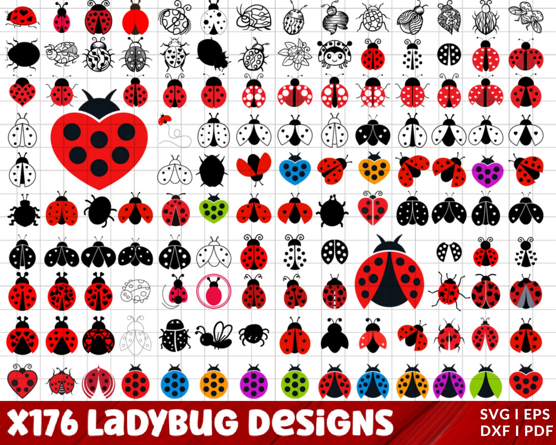 Miraculous Ladybug SVG files for Cricut / Silhouette, Clipart