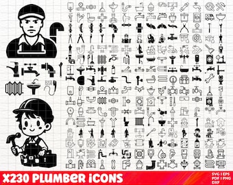 Plumber SVG Bundle, Plumber PNG Bundle, Plumber Clipart, Plumber Cut Files for Cricut, Plumber Tools svg, Plumber Skull SVG, Bathroom Svg