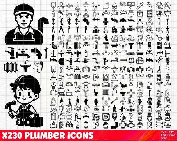 Plumber SVG Bundle, Plumber PNG Bundle, Plumber Clipart, Plumber Cut Files for Cricut, Plumber Tools svg, Plumber Skull SVG, Bathroom Svg