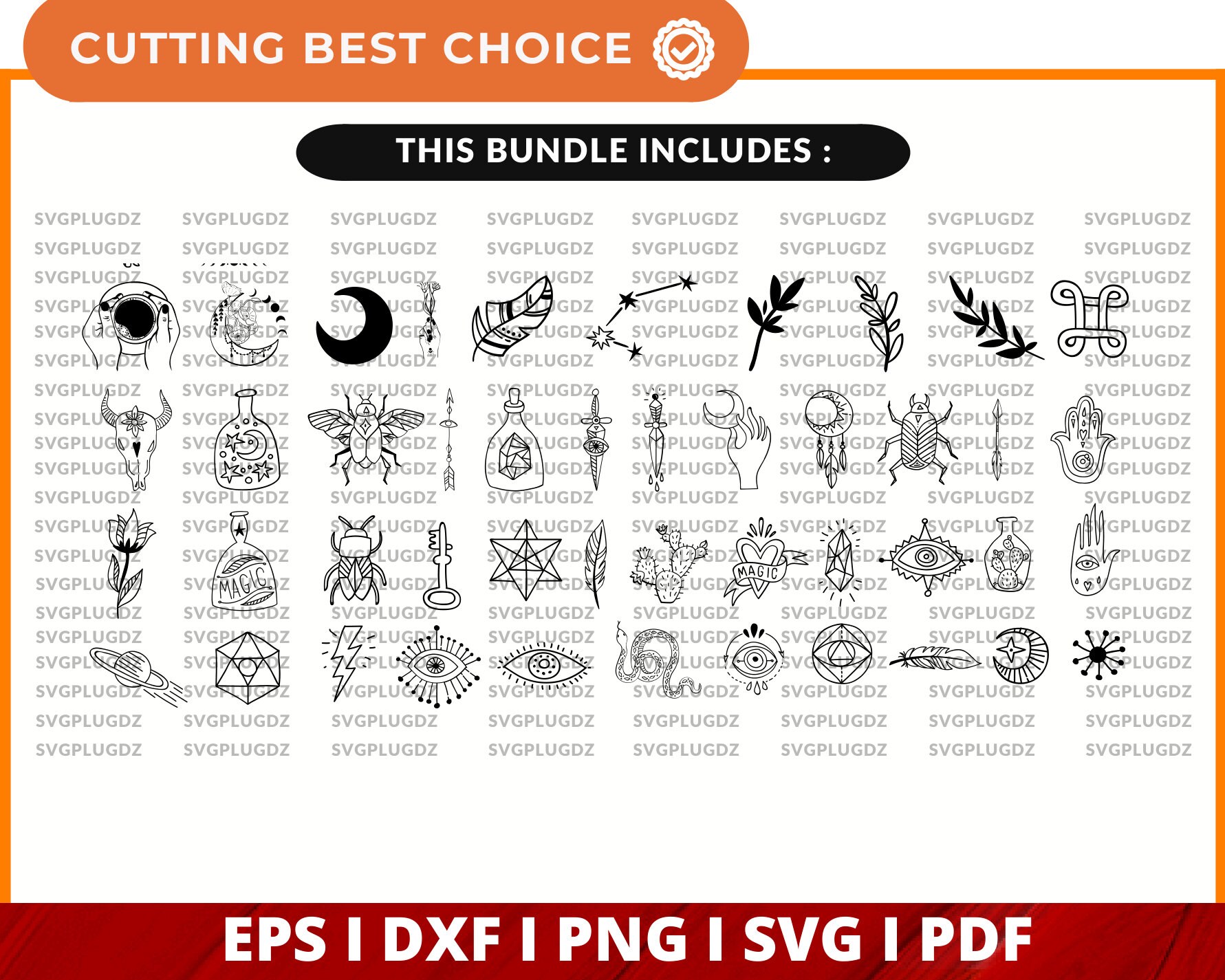 Mystical Bundle Svg, Mystic Moon Svg, Magic Svg, Boho Svg, Witchy Svg ...