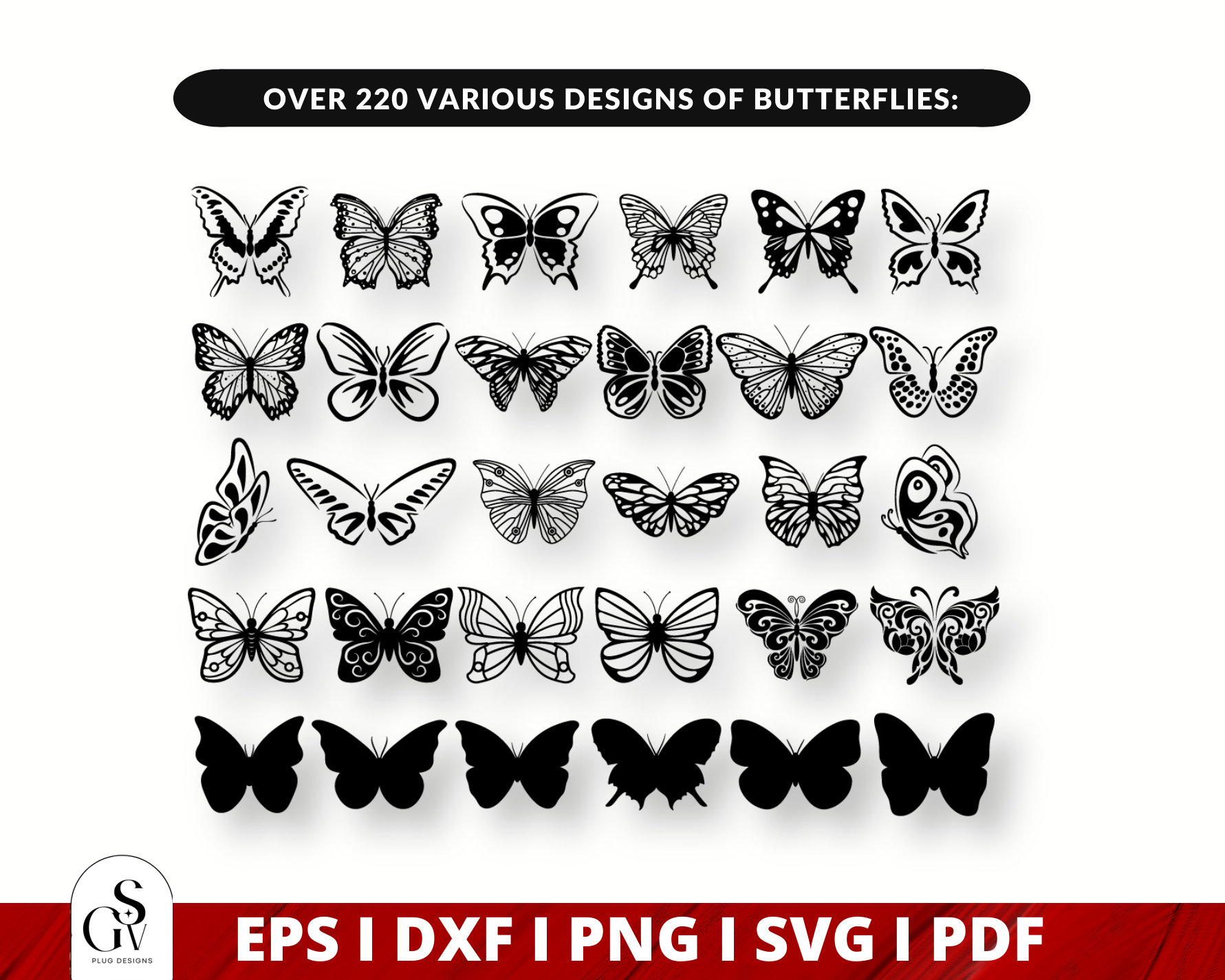 Butterfly SVG Bundle - Butterfly PNG Bundle - Butterfly Clipart ...