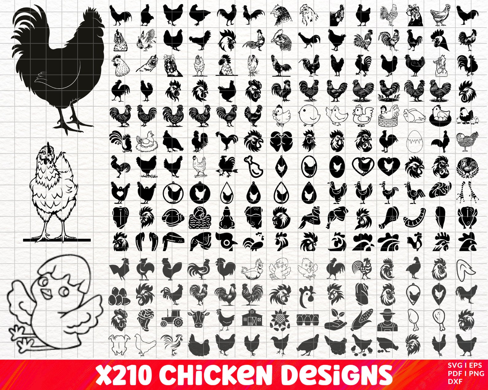 Chicken Svg SVG Bundle, Chicken PNG Bundle, Chicken Clipart, Chicken ...
