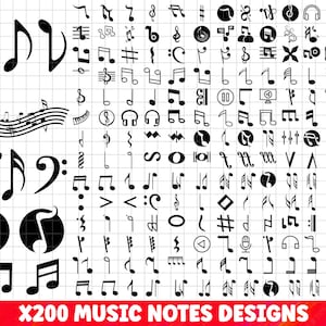 Music Notes SVG Bundle, Music Notes PNG Bundle, Music Notes Clipart, Music SVG Cut Files for Cricut, Music Lover Svg, Musician Svg