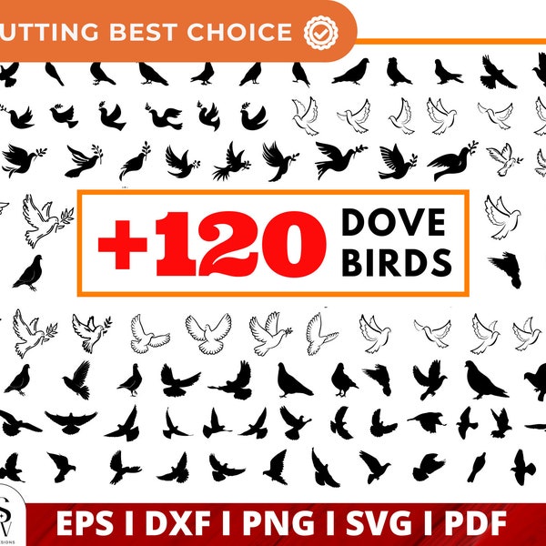 Pigeon Svg, Doves SVG, Dove Silhouette, Dove Vector, Wedding Doves Svg, Flying bird Svg, Love Dove Svg, Peace sign svg, Dove cut files png