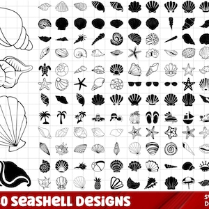 Seashell SVG Bundle, Seashell PNG Bundle, Seashell Clipart, Seashell SVG Cut Files pour Cricut, Seashell Silhouette, Sea world svg, Shell svg