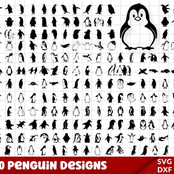 Penguin SVG Bundle , Penguin PNG Bundle , Penguin Clipart , Penguin SVG Cut Files for Cricut , Penguin Silhouette , Penguin Cut Files