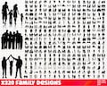 Family SVG Bundle, Family PNG Bundle, Family Clipart, Family SVG Cut Files for Cricut, Father & Children svg, Family Silhouette, Father svg