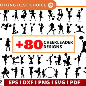 Cheerleader svg bundle, Cheer Silhouette svg, cheer mom svg, Cheerleader cut file, cheerleading svg, Cheerleader clipart, Cheer pom svg, png
