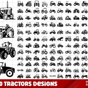 Tractor SVG Bundle, Tractor PNG Bundle, Tractor Clipart, Tractor SVG Cut Files for Cricut, Tractor Silhouette, Truck Svg, Farm Svg