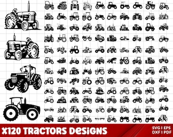 Tractor SVG Bundle, Tractor PNG Bundle, Tractor Clipart, Tractor SVG Cut Files for Cricut, Tractor Silhouette, Truck Svg, Farm Svg