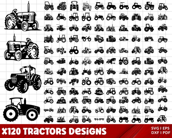 Tractor SVG Bundle, Tractor PNG Bundle, Tractor Clipart, Tractor SVG Cut Files for Cricut, Tractor Silhouette, Truck Svg, Farm Svg