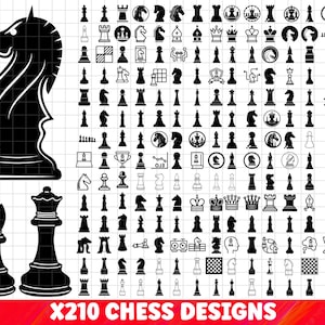 Chess SVG Bundle, Chess PNG Bundle, Chess Clipart, Chess SVG Cut Files Cricut, Chess Game Svg, Chess Pieces Svg, Chess Silhouette.