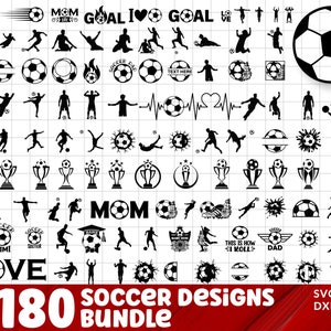 SOCCER Svg Bundle, SOCCER Svg Cut Files For Cricut, Soccer Mom Svg Bundle, Soccer Clipart, Football Svg Bundle, Soccer Shirt Svg, Sports svg