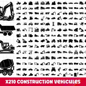 Construction Vehicles SVG, Construction Vehicles PNG, Heavy Machinery Clipart, Trucks & Heavy Machinery, Excavator Svg, Construction Svg